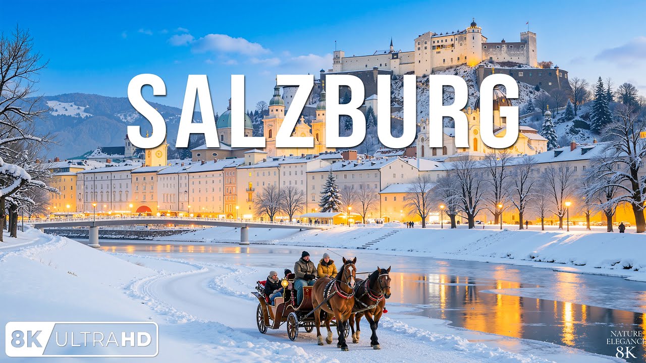 Зимний Зальцбург 8 км | Заснеженный Старый город, виды на крепости и волшебная альпийская атмосфера