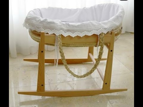 حرکات زیبای نوزاد در گهواره دسته حصیری دل کیدز