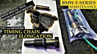 Measure TIMING CHAIN ELONGATION with SPECIAL TOOL - 160tkm service PART 1 - BMW F20 engine N13
