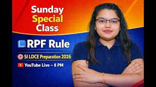 🚀 SI LDCE 2026 | Practice Set–15 | RPF Rule MCQs | Sunday LIVE Class | 8 PM screenshot 3