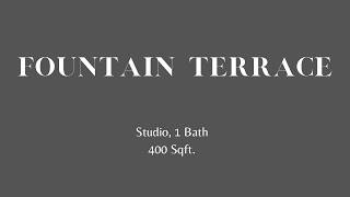 Fountain Terrace #204- Renovated Studio, 1 Bath