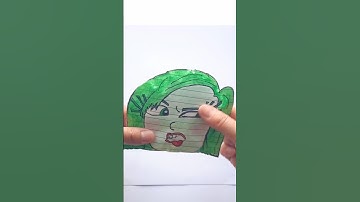 Satisfying Paper Squishy Tutorial-Disgust, Inside out 2 #asmr #shorts #disgust #asmrvideo