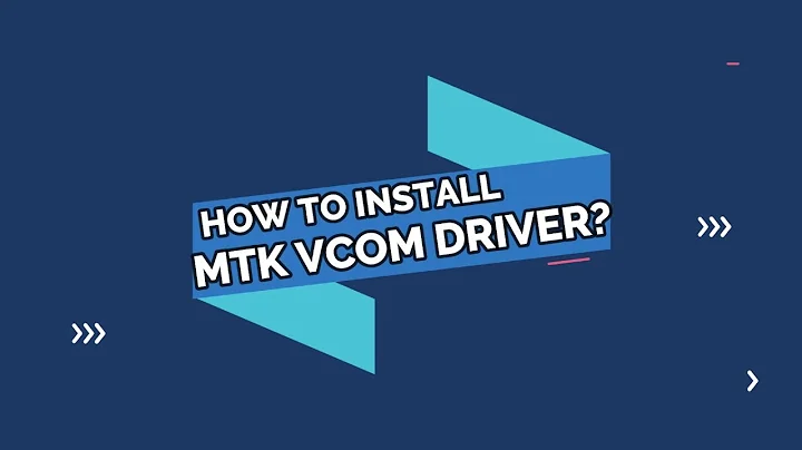 HOW TO INSTALL MEDIATEK VCOM DRIVER ON PC?