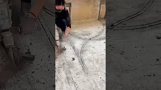 Floor drilling process creates clean path for cable routing #shorts #construction #tool