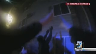Officers Catch Children Dropped from Burning Building
