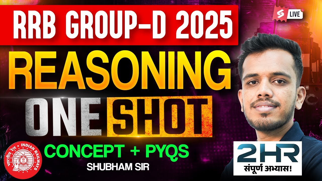 RRB Group D 2025 | Group D Reasoning Classes 2025 Marathi | One Shot By Shubham Sir