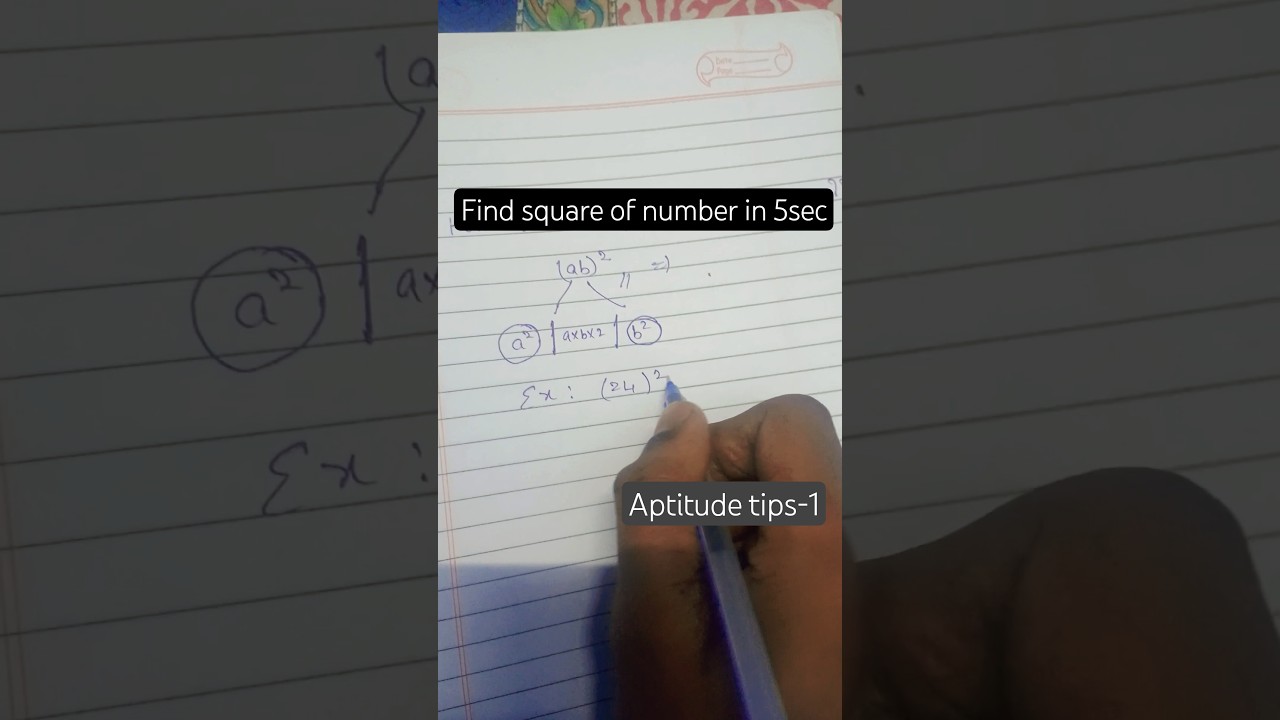 square of number in 5sec