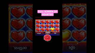 FULL SCREEN Of Hearts On Lock It Link!!!! #slot #casino #njslotguy