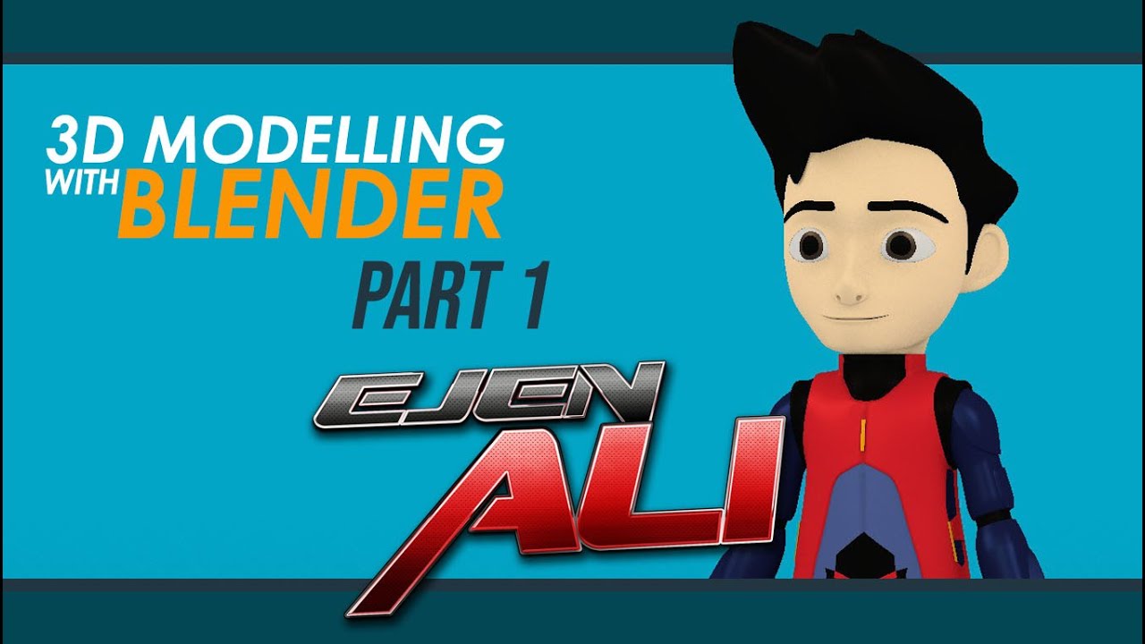 Ejen Ali Agent Ali Modelling Character 3d Modelling With Blender Part 1 3 Youtube