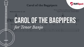 Carol of the Bagpipers Easy Tenor Banjo Tab (CGDA Tuning) Fr Re Jacques Easy Tenor Banjo Tab Cgda Tuning
