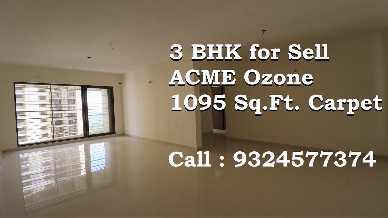 TR169 ACME Ozone 3 BHK for Sell 1095 Sq.Ft. Carpet Thane West