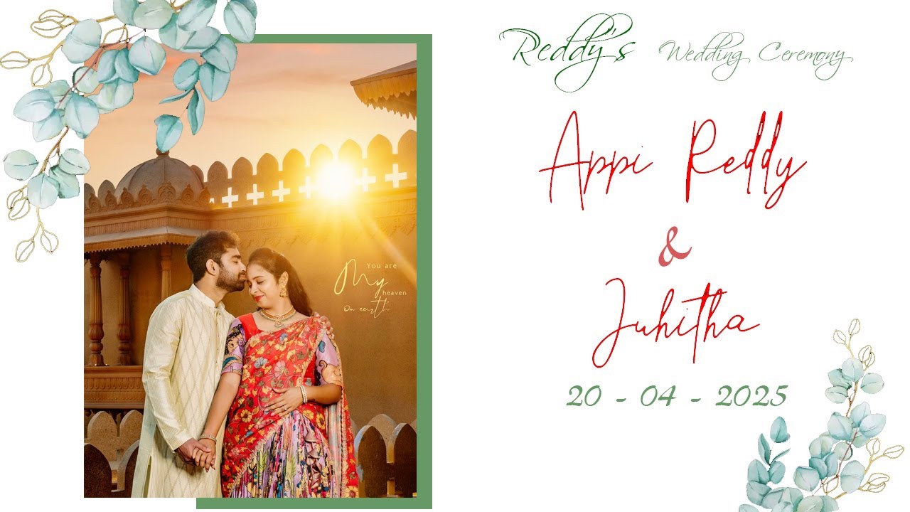 WEDDING CEREMONY || Appi Reddy + Juhitha ||  20 - 04 - 2025 || 06 : 00 pm.