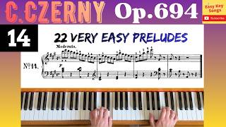 Czerny 22 Very Easy Preludes Op.694 No.14 - Piano tutorial