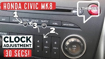 Honda Civic MK8 Clock Adjustment 3 things in 30 secs!