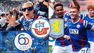 SENSATION gegen GRÜNDUNGSMITGLIED der ENGLISCHEN LIGA! Hansa Rostock - Aston Villa Stadion Vlog