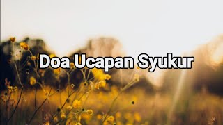 Doa Ucapan Syukur