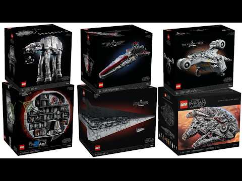 The 6 Biggest LEGO Star Wars Ultimate Collectors Series sets Compilation Collection Speed Build