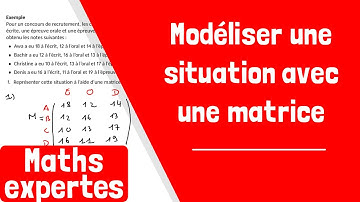 Comment modéliser une situation avec une matrice ?