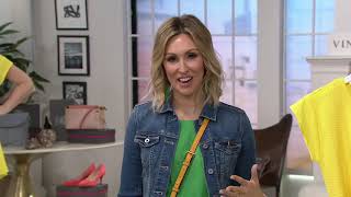 Vince Camuto Short-Sleeve Asymmetric Hem Belted Dress on QVC screenshot 5