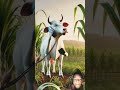 Beautiful story of a hardworking farmer cow #animals #youtubeshorts #shortscow #viral #ytshorts #ai