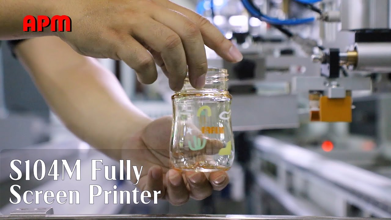 S104M 4-Color Glass Milk Bottle Screen Printing Machine | Multi-Color Bottle Decoration