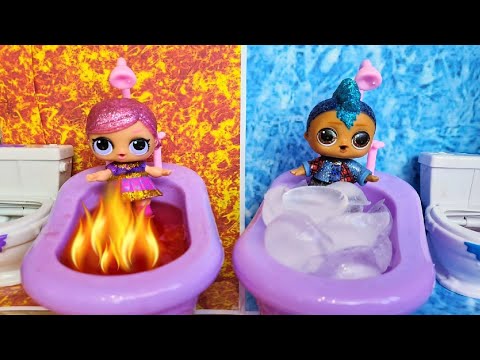 ГОРЯЧИЕ И ХОЛОДНЫЕ КУКЛЫ ЛОЛ СЮРПРИЗ и бомбочки с сюрпризами в бассейне Мультики с куклами ЛОЛ LOL