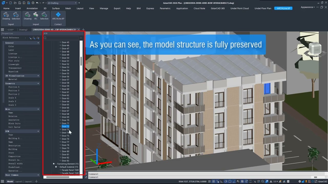 GstarCAD 2026 Újdonságok - ARCHLine XP bővítmény