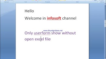 only userform show without open excel file/excel file hide and userform open /userform show VBA code