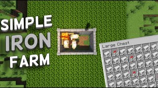 SIMPLE Minecraft IRON farm Beginner (tutorial) 1.20