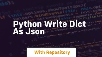 python write dict as json