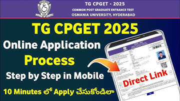 TG CPGET 2025 Application Process | How to apply cpget 2025 in mobile | TS CPGET Application 2025