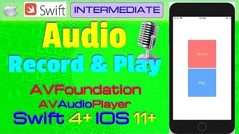 IOS 11, Swift 4, Intermediate, Tutorial : How to Record and Play Audio in Swift  ( AVFoundation)