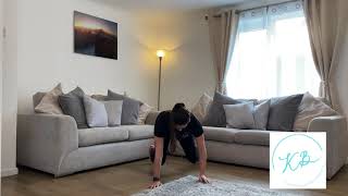 Bear Stance Knee Taps - Home workout guide demonstration