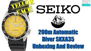 Yellow Fever! | Seiko 200m Automatic Diver SKXA35 Unbox & Review