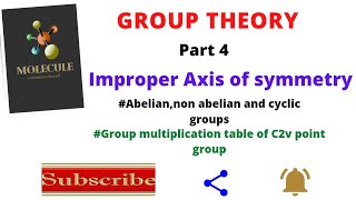 GROUP THEORY,Part 4|Improper Axis of Symmetry|Group Multiplication Table|#molecule #grouptheory