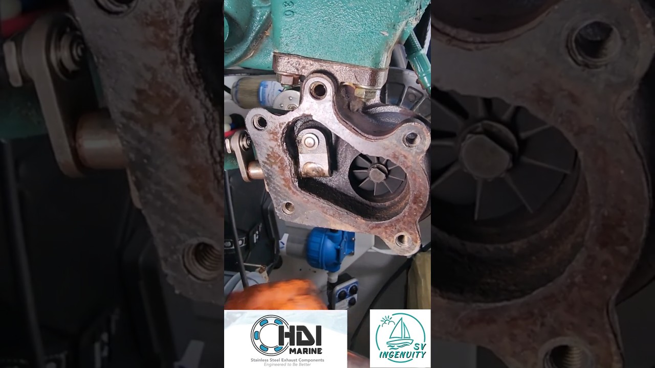 ⁣The Final Fix... Grinding a bit of the Elbow. #hdimarine #volvopenda #yanmardiesel
