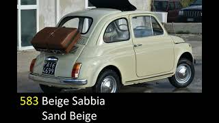 18. FACTORY COLORS FIAT 500 1957 - 1975