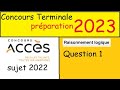 Acces prparation 2023concours accs sujet 2022 corrigraisonnement  logique  question 1 acces