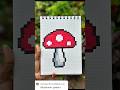 mushroom pixel art ❤️ #youtubeshorts #shortsfeed #shorts #pixelart #pixel #art #viral #ytshorts