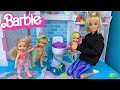 Barbie Ken Doll Family Night Routine Making Slime Bedtime