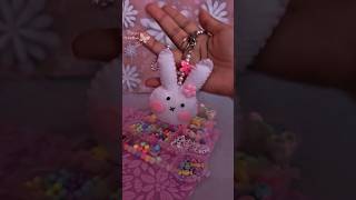 DIY FELT BUNNY KEYCHAIN! 🐰✂️ #crafts #diy #cute #shorts
