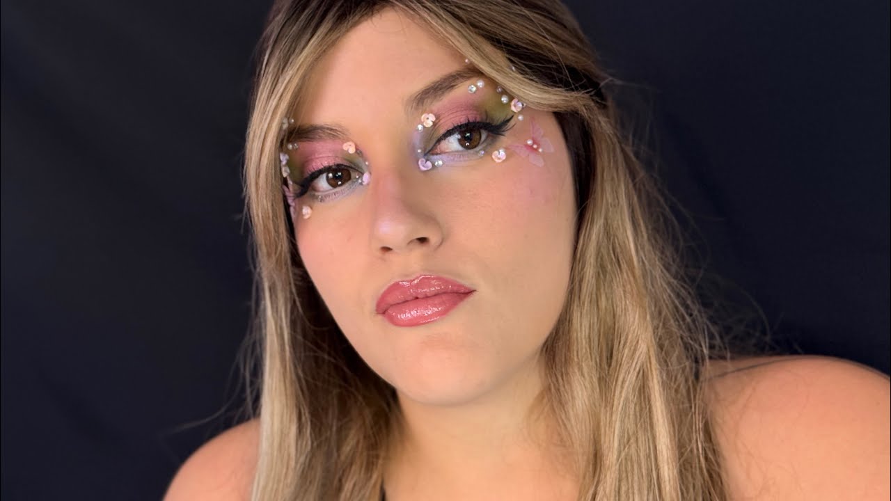 Pink and green makeup. Inspired in the Spring 💗