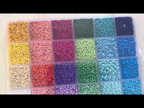 Набір бісеру для рукоділля 2 мм 20 000 шт Набір бісеру для творчості, видео 1