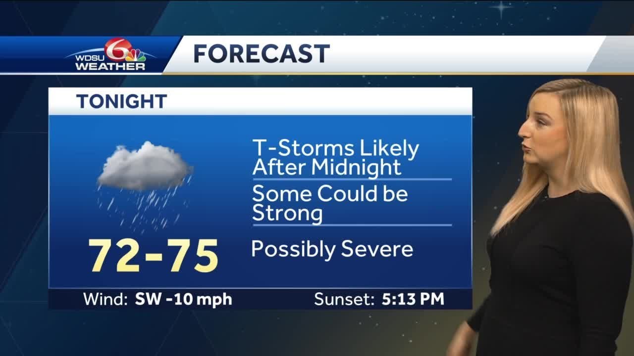 Storms tonight, much colder tomorrow afternoon - YouTube