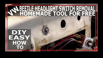 VW Classic Beetle Headlight and Wiper Switch Removal Homemade Tool - Windshield Wiper switch install