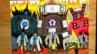 Drawing Army of Cameraman COLOR All Bosses from Skibidi Toilet 68 season 22 (all episodes)