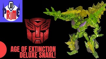 JJ Prime REVIEWS: Transformers Age Of Extinction Deluxe Class DINOBOT SNARL!
