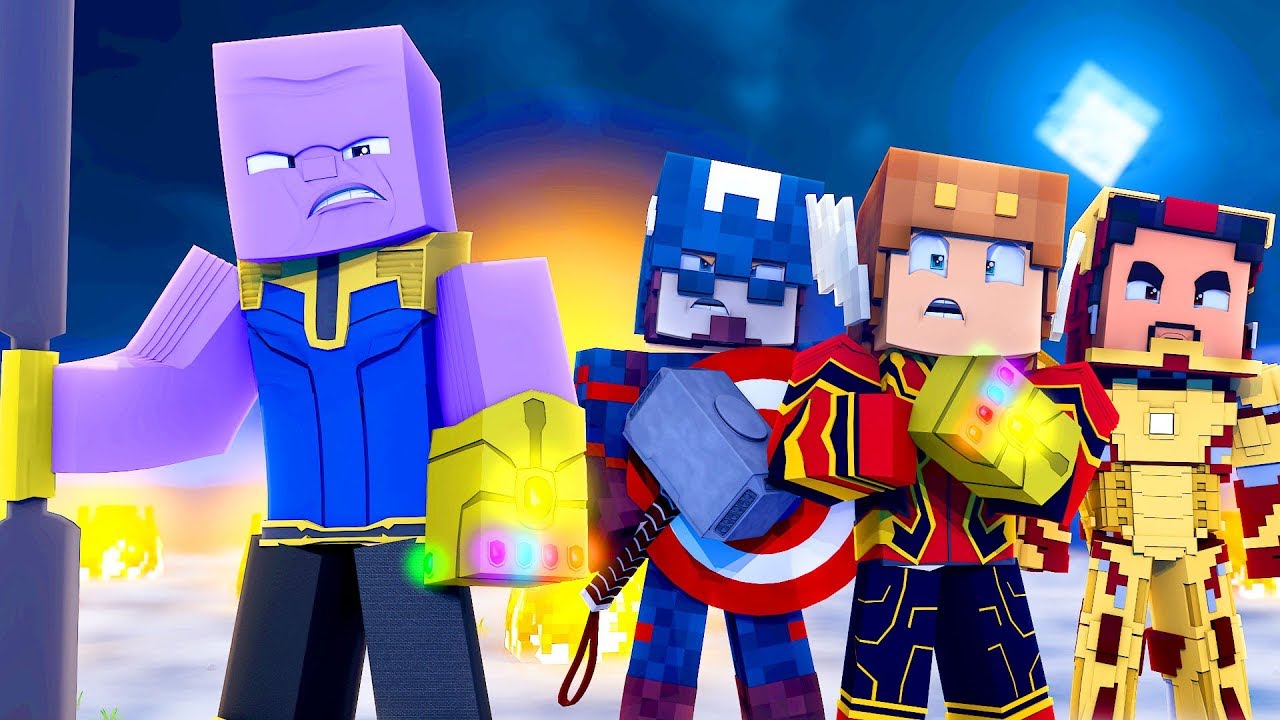 Minecraft Daycare - THANOS *NEW* INFINITY GAUNTLET IN AVENGERS ENDGAME! (Minecraft Kids Roleplay)