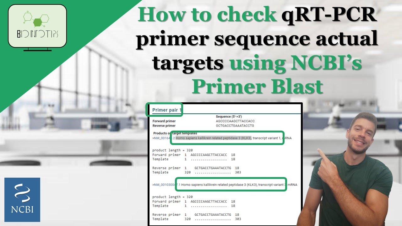 How to check qRTPCR primer sequence actual targets using NCBI's primer