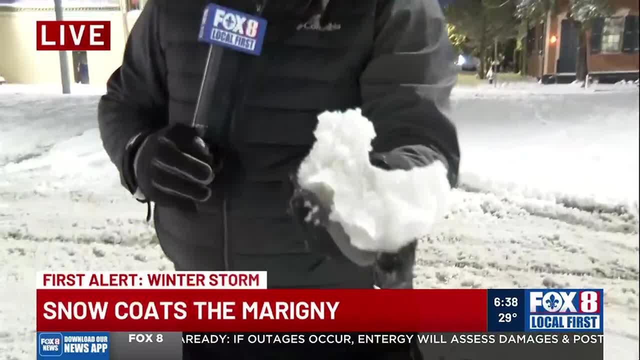 Snow blankets the Marigny following the winter storm - YouTube